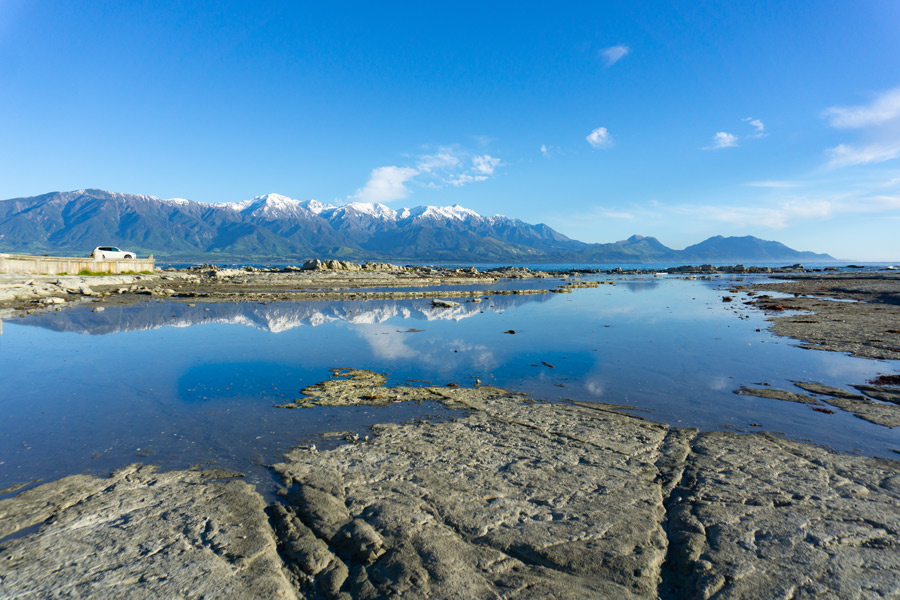 Nouvelle-Zélande - Le Sel Marin et les Monts Enneigés de Kaikoura