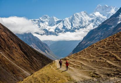 Trekker on Manaslu Voyage au Népal - Le tour du Manaslu