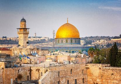 Jerusalem - The Temple Mount - Western Wall and the golden Dome of the Rock mosque Voyage en Israël - L'Essentiel de la Terre Promise
