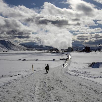 Circuit en Islande : Aurores Boréales et Volcans en Raquettes