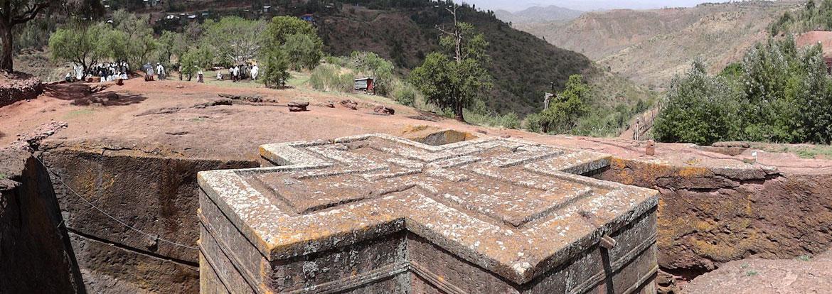 Panorama of Bet Giyorgis Church, Lalibela Guide de Voyage - Ethiopie