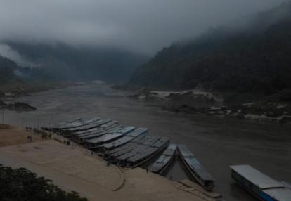 le matin à Pakbeng Voyage au Laos de la Famille de Christine